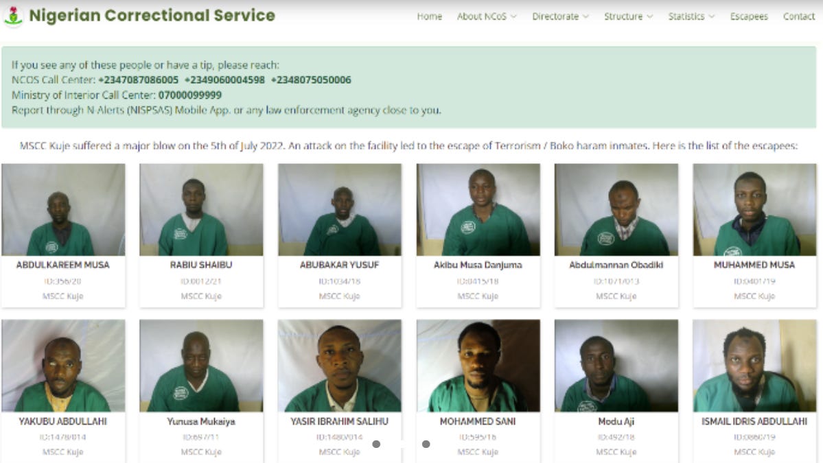 The Meir Amit Intelligence and Terrorism Information Center: Nigeria's Kuje Prison break as another ISIS activity to liberate prisoners The Meir Amit Intelligence and Terrorism Information Center: Nigeria's Kuje Prison break as another ISIS activity to liberate prisoners