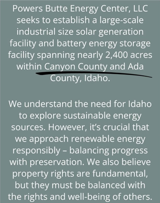 POWER GRAB — Save Our Ground — Preserve Our Rural Character in Idaho - Do not let power, solar, data centers, wind, nuclear, or battery energy storage systems destroy our private or public lands POWER GRAB — Save Our Ground — Preserve Our Rural Character in Idaho - Do not let power, solar, data centers, wind, nuclear, or battery energy storage systems destroy our private or public lands