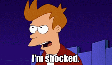 Shocked Philip J Fry GIF