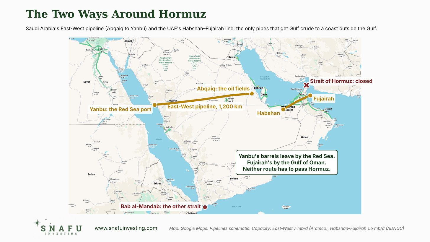 SNAFU Investing. Pipelines around Hormuz map SNAFU Investing. Pipelines around Hormuz map