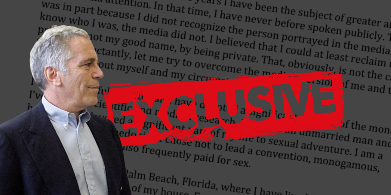 "I AM JEFFREY EPSTEIN AND I'M A HEDONIST" - Epstein speaks from beyond the grave as second unpublished statement unearthed