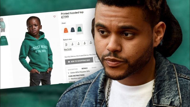 weeknd cuts ties with hm over monkey shirt weeknd cuts ties with hm over monkey shirt