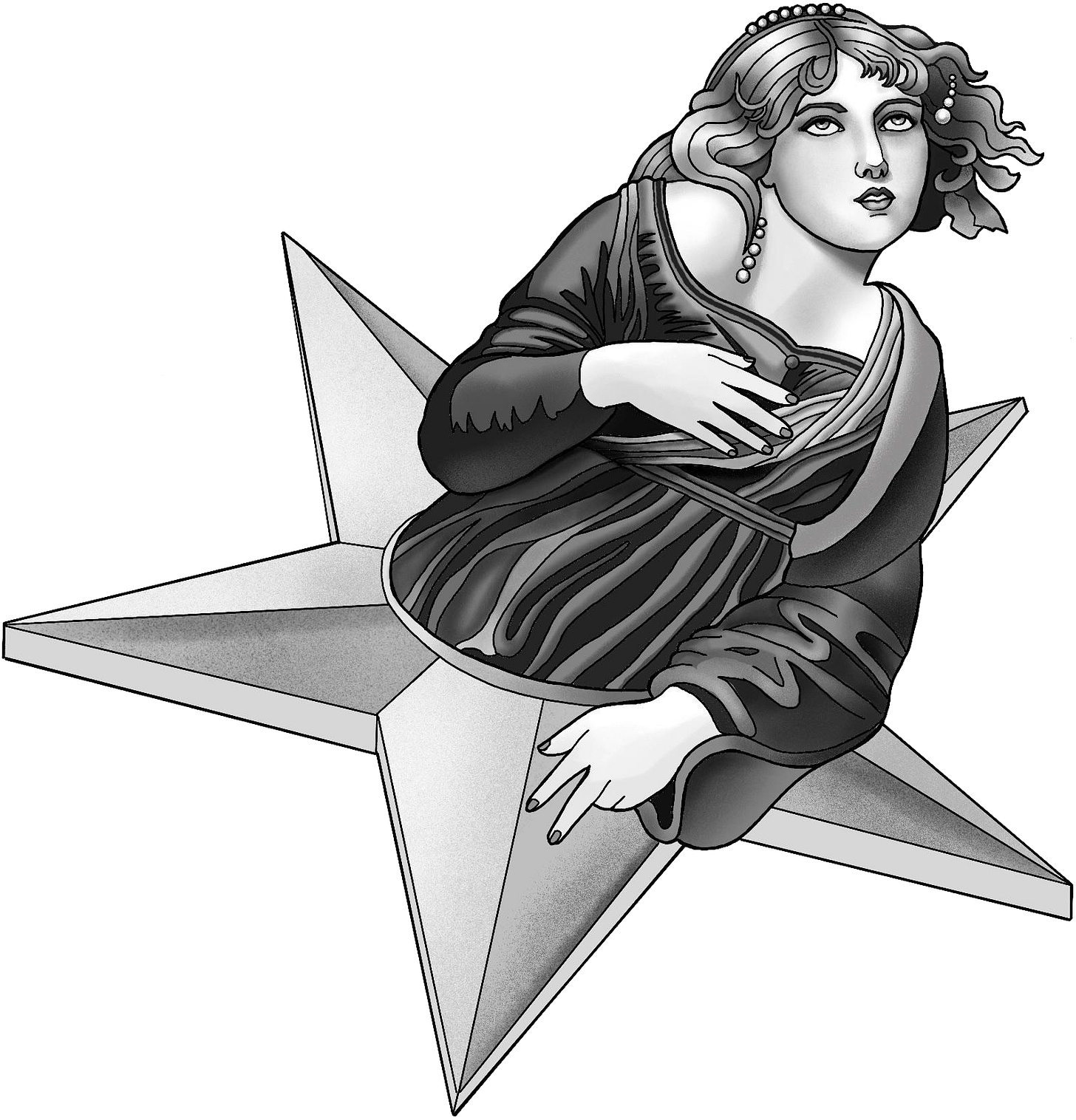 Illustration of woman rising out of a star from Mellon Collie and the Infinite Sadness album cover