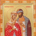 La vida de los Santos: Santo Príncipe Pedro, en el monacato David, y Santa Princesa Febronia, en el monacato Eufrosinia, Taumaturgos de Múrom