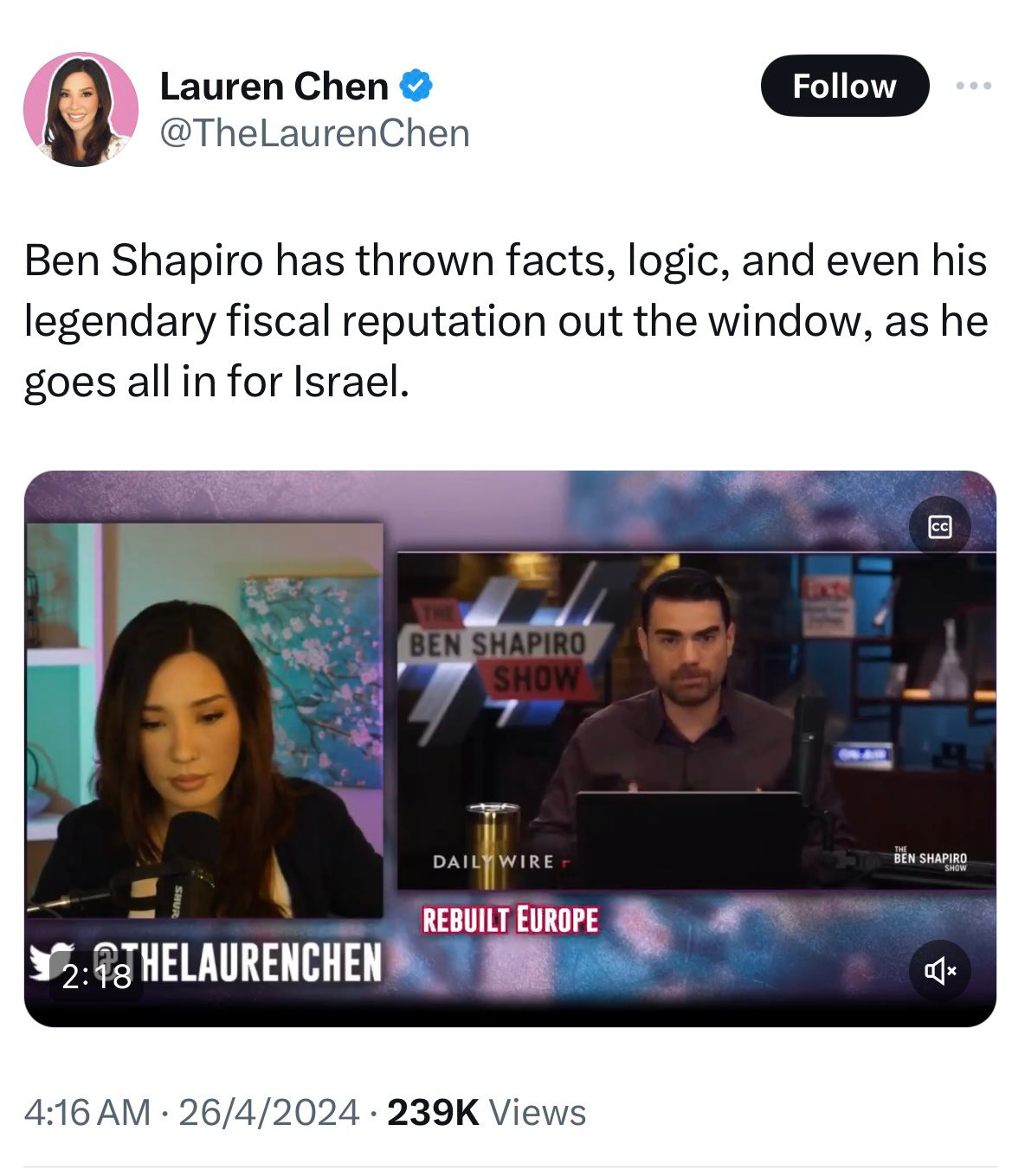 Avi Yemini on X: "PLOT TWIST: Lauren Chen has thrown facts and logic out  the window, as she goes all in for $10M from Russia to ensure Trump doesn't  get in. You