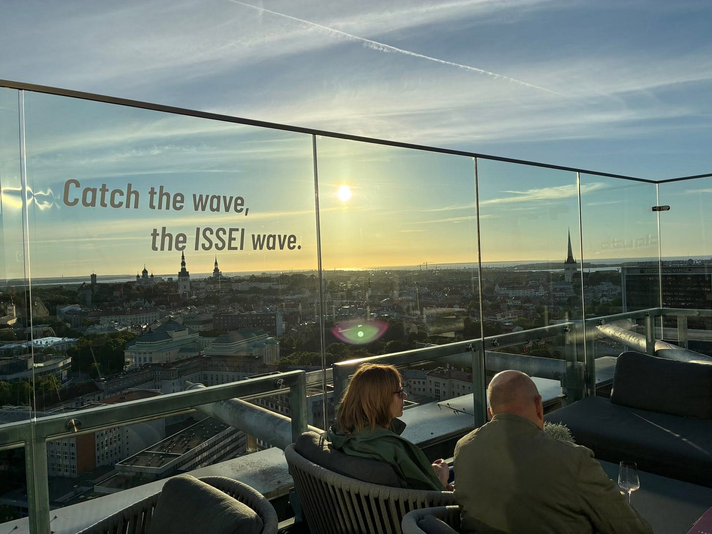 May be an image of horizon and text that says "Catch the wave, thę ISSEI wave."