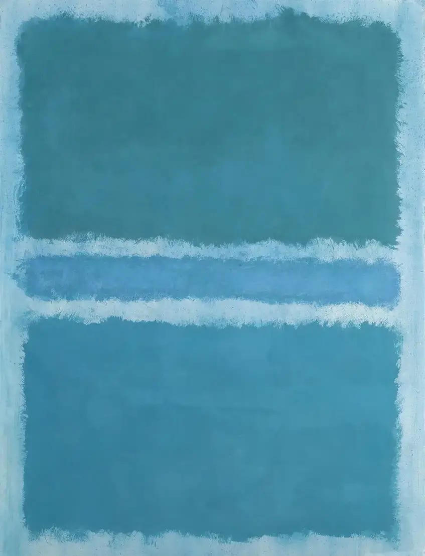 Untitled (Blue Divided by Blue) in Detail Mark Rothko