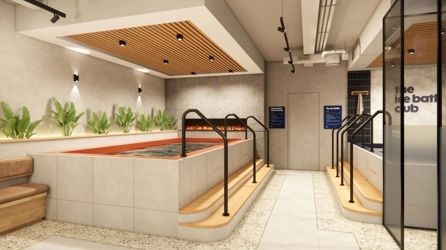 Modern cold immersion and wellness facilities at The Ice Bath Club in Singapore. Modern cold immersion and wellness facilities at The Ice Bath Club in Singapore.