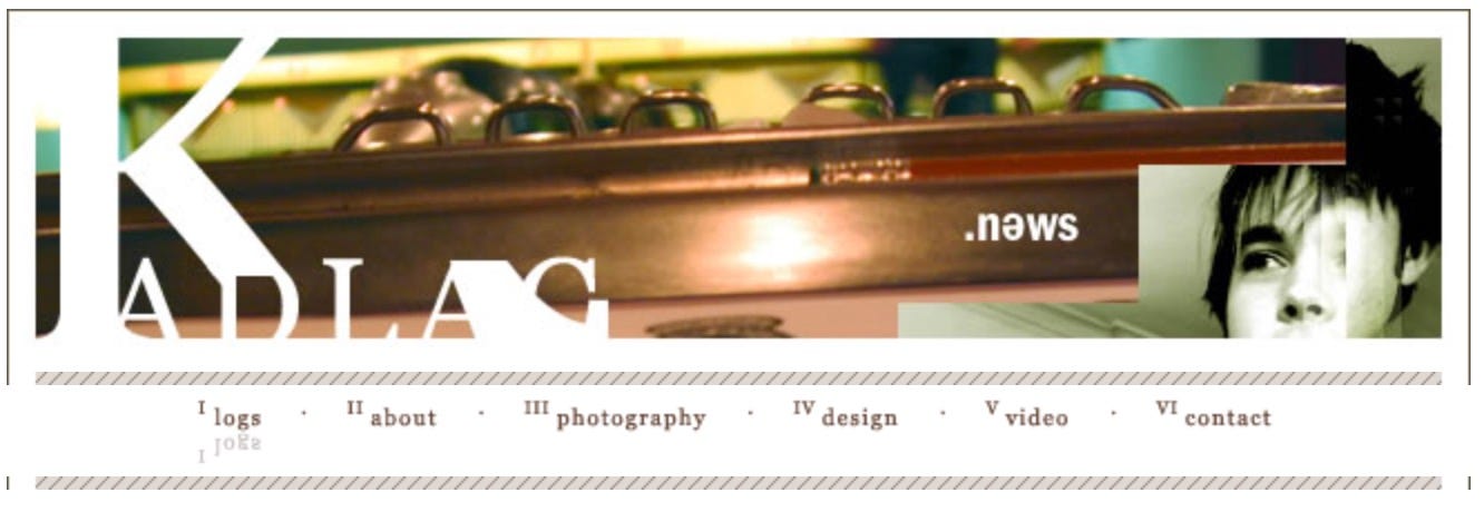 An early version of Kadlac.com An early version of Kadlac.com