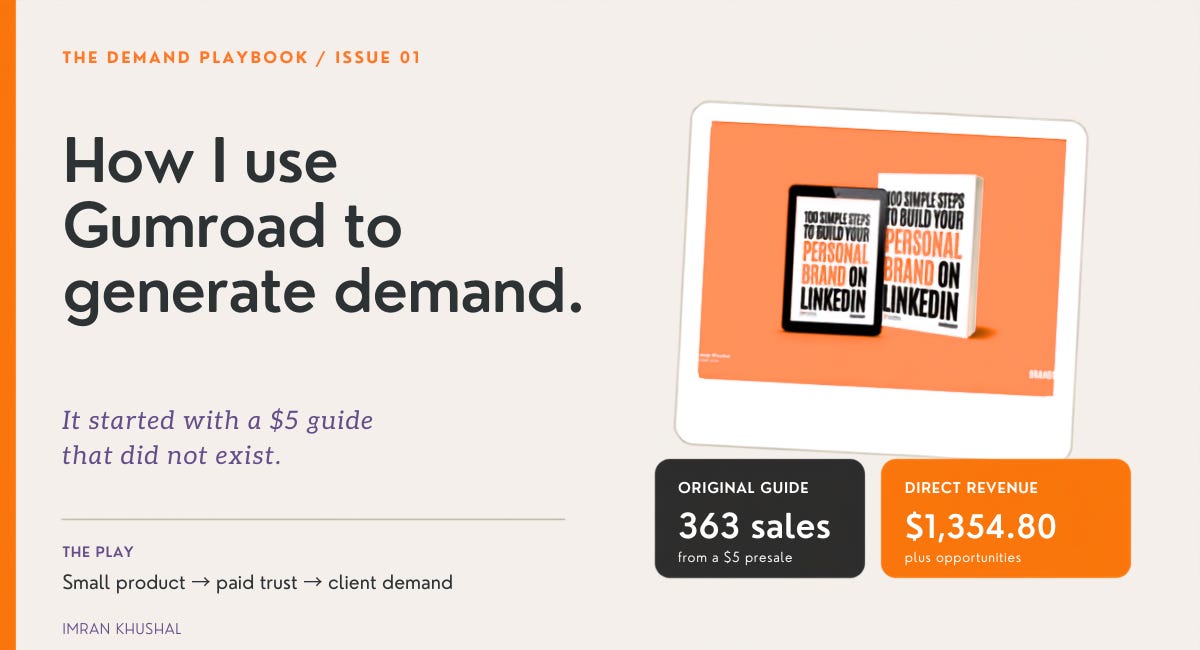 How I use Gumroad to generate demand