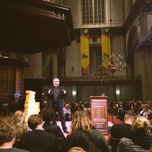 Speaking at the School of Life, Westerkerk, Amsterdam