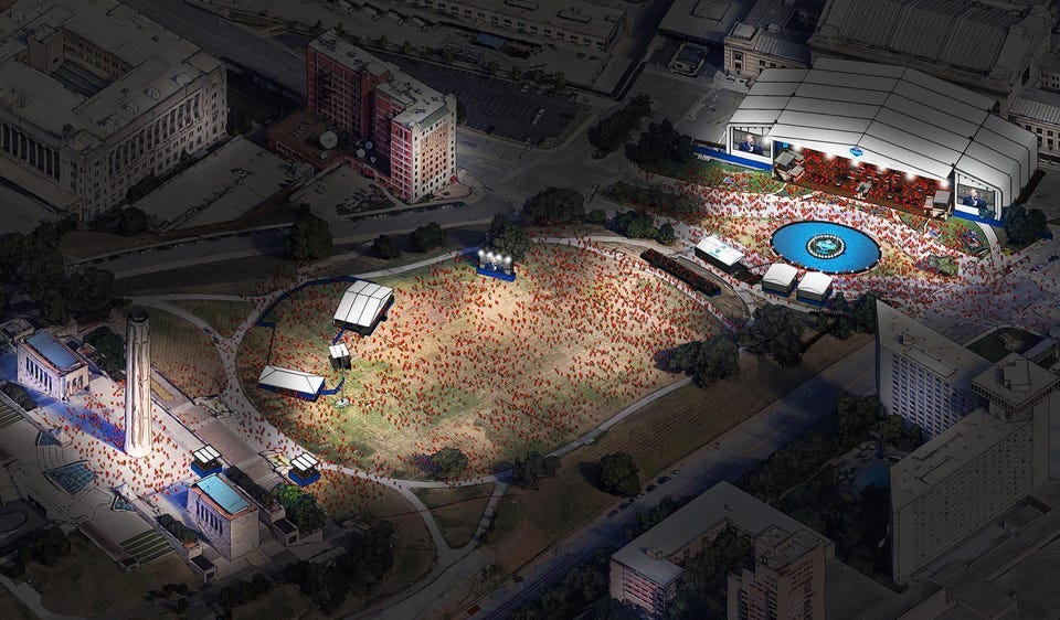 This is an artist's rendering of the 2023 NFL Draft.