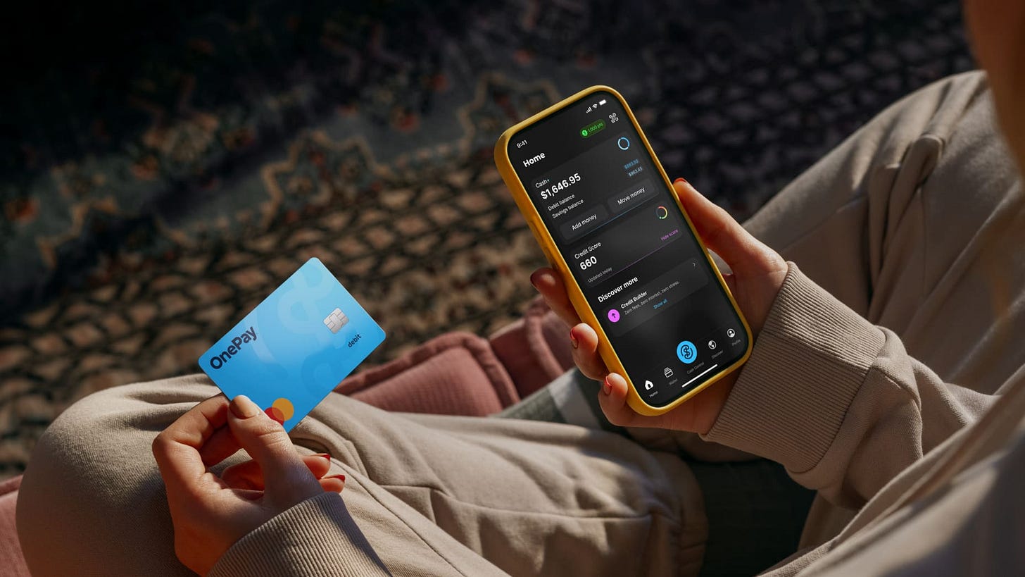 Walmart-backed OnePay offers credit and debit cards, high-yield savings accounts, buy now, pay later loans and a digital wallet with peer-to-peer payments.