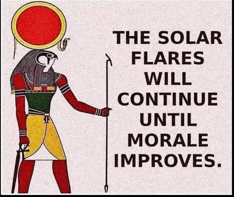 The sun god has spoken...