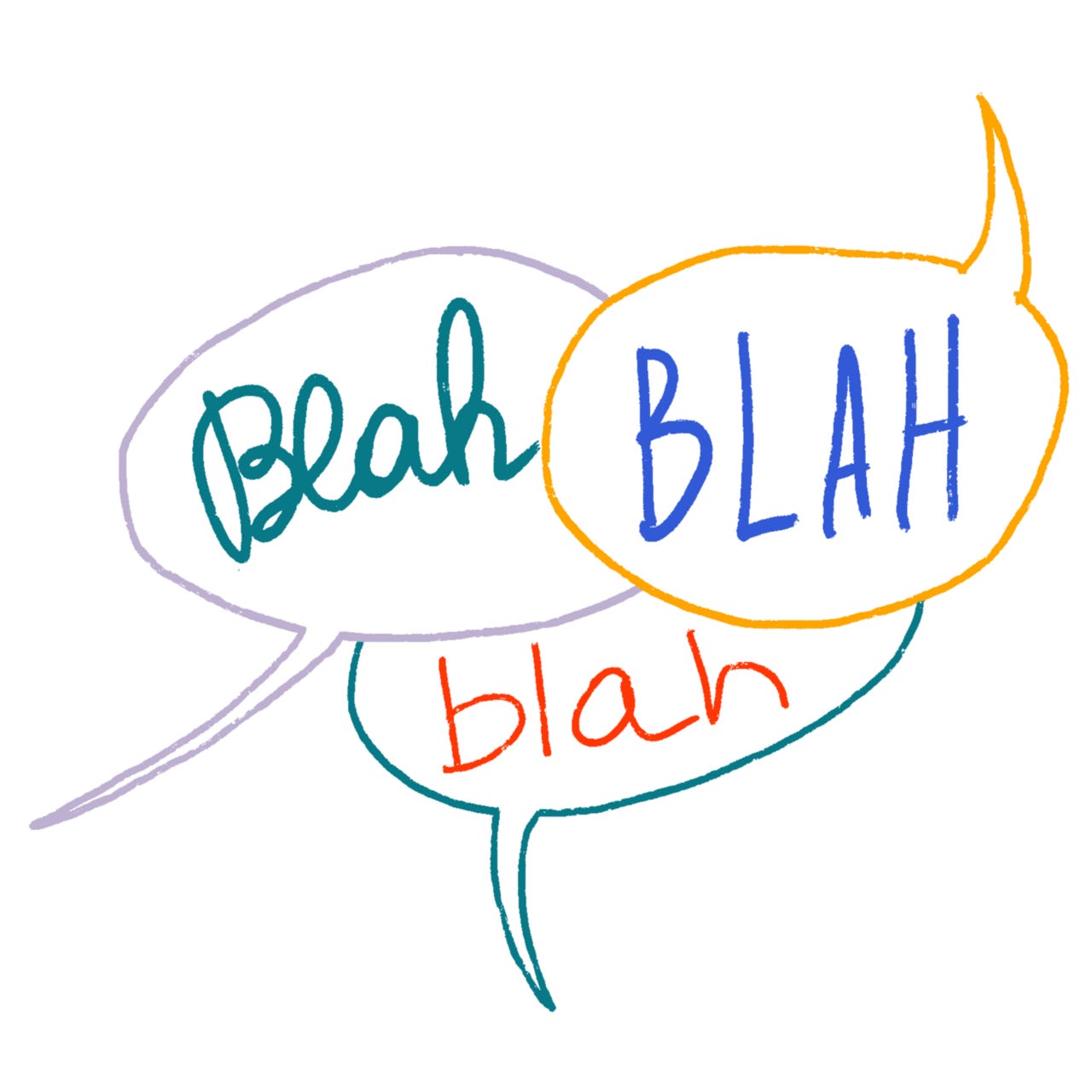 Blah blah blah, chiacchiere millennial logo