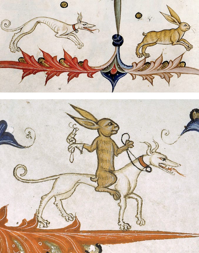 Why did medieval people draw such weird-looking dogs?