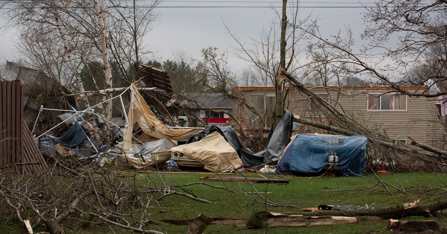 Powerful winds and reported tornadoes rip through the Midwest, leaving...