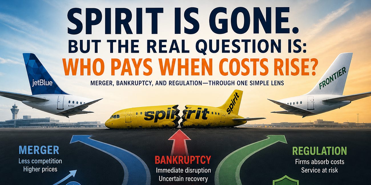 Spirit Is Gone. But the Real Question Is: Who Pays When Costs Rise?