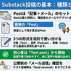 Substack（サブスタ）のPost（ポスト）とは？記事・ポッドキャスト・動画投稿の違いと使い分け