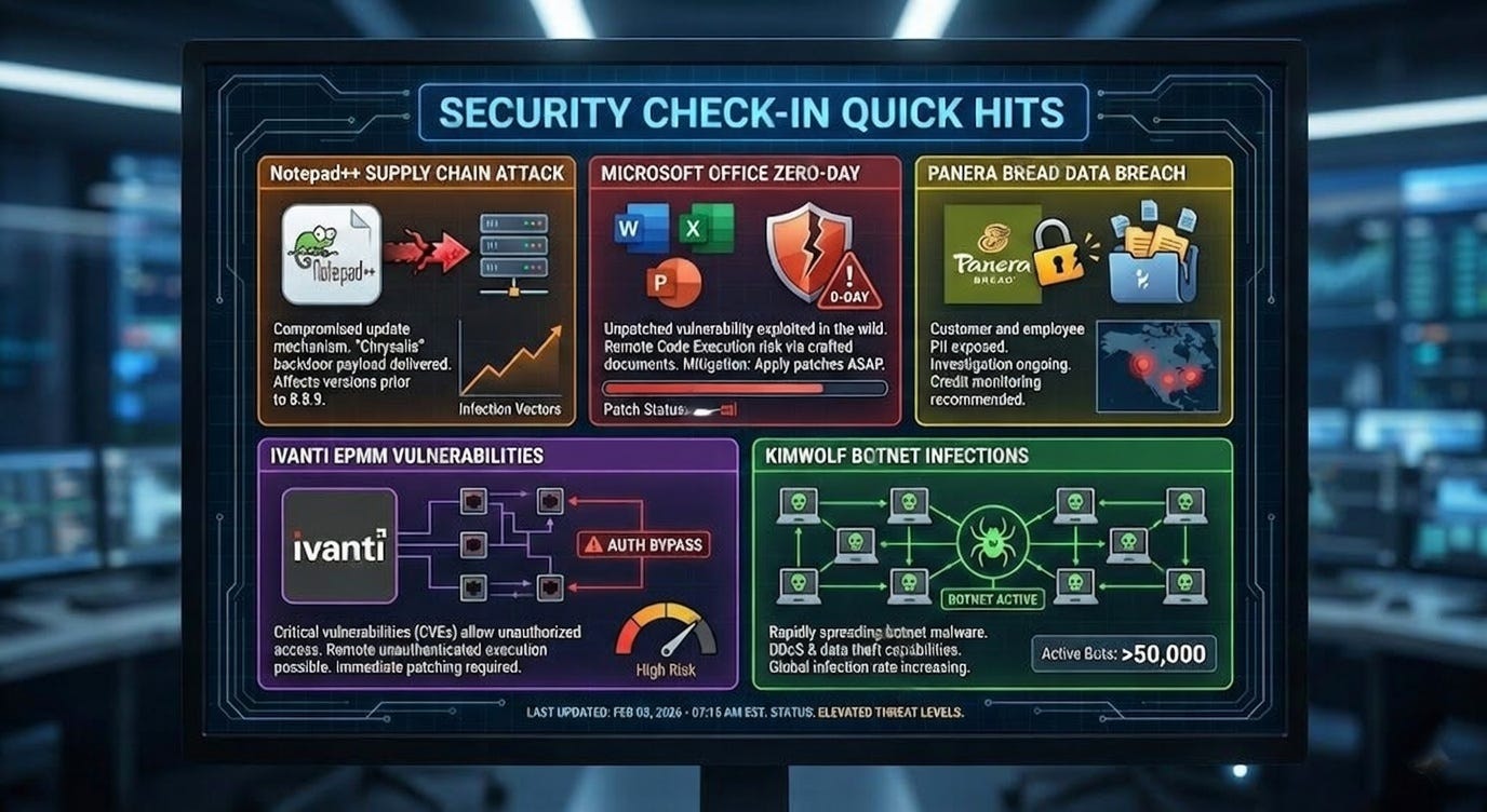 Security Check-in Quick Hits: Notepad++ Supply Chain Attack, Microsoft ...