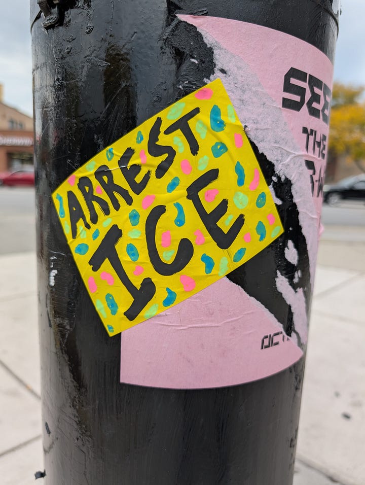 4 art pieces: Abolish ICE, Resist ICE, Fuck ICE, and Arrest ICE