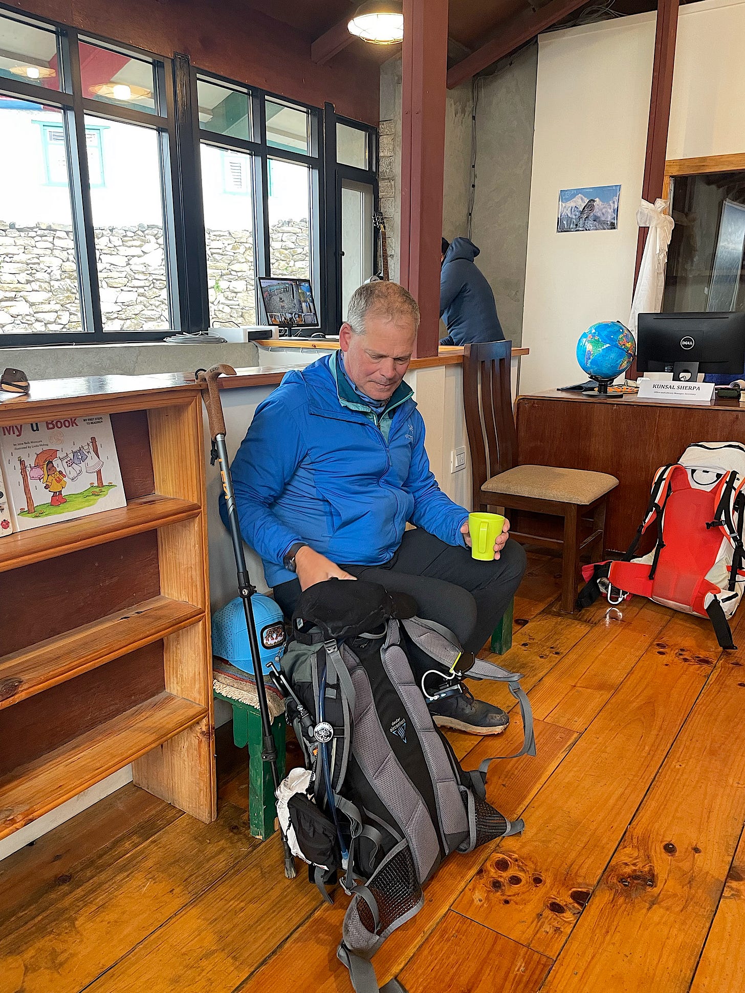 We stopped for coffee at the Khumbu Climbing Center.