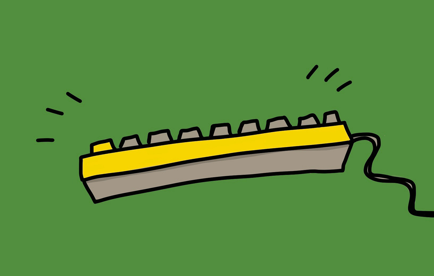 A cartoon keyboard