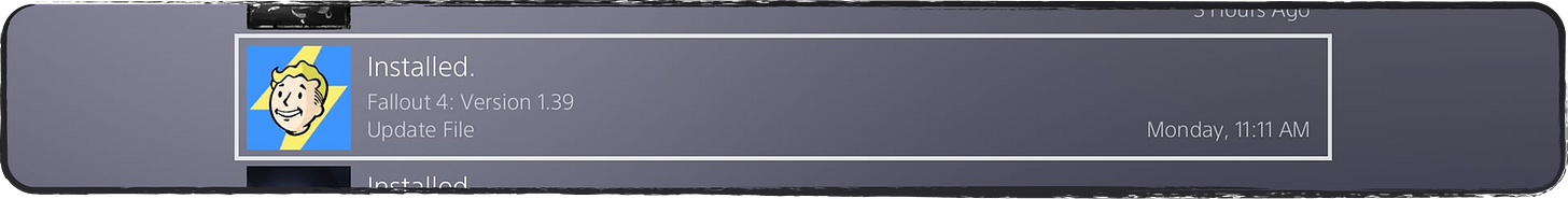 Update file for Ver. 1.39 of Fallout 4 on the PS4!