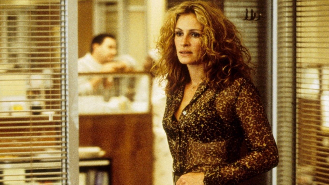 A Sheer Blouse And Leather Mini Edit Inspired By Julia Roberts' Erin  Brockovich - Grazia