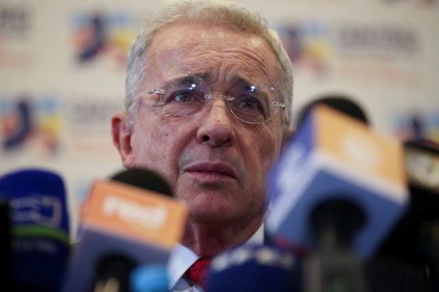 Colombia's Uribe calls witness tampering case against him political revenge