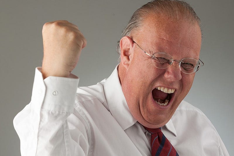 A man engaged in rhetoric A man engaged in rhetoric