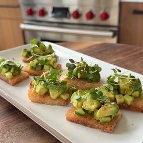 Avocado Cucumber Crispy Rice