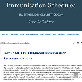 The US Media and the Revised US Influenza Immunisation Schedules
