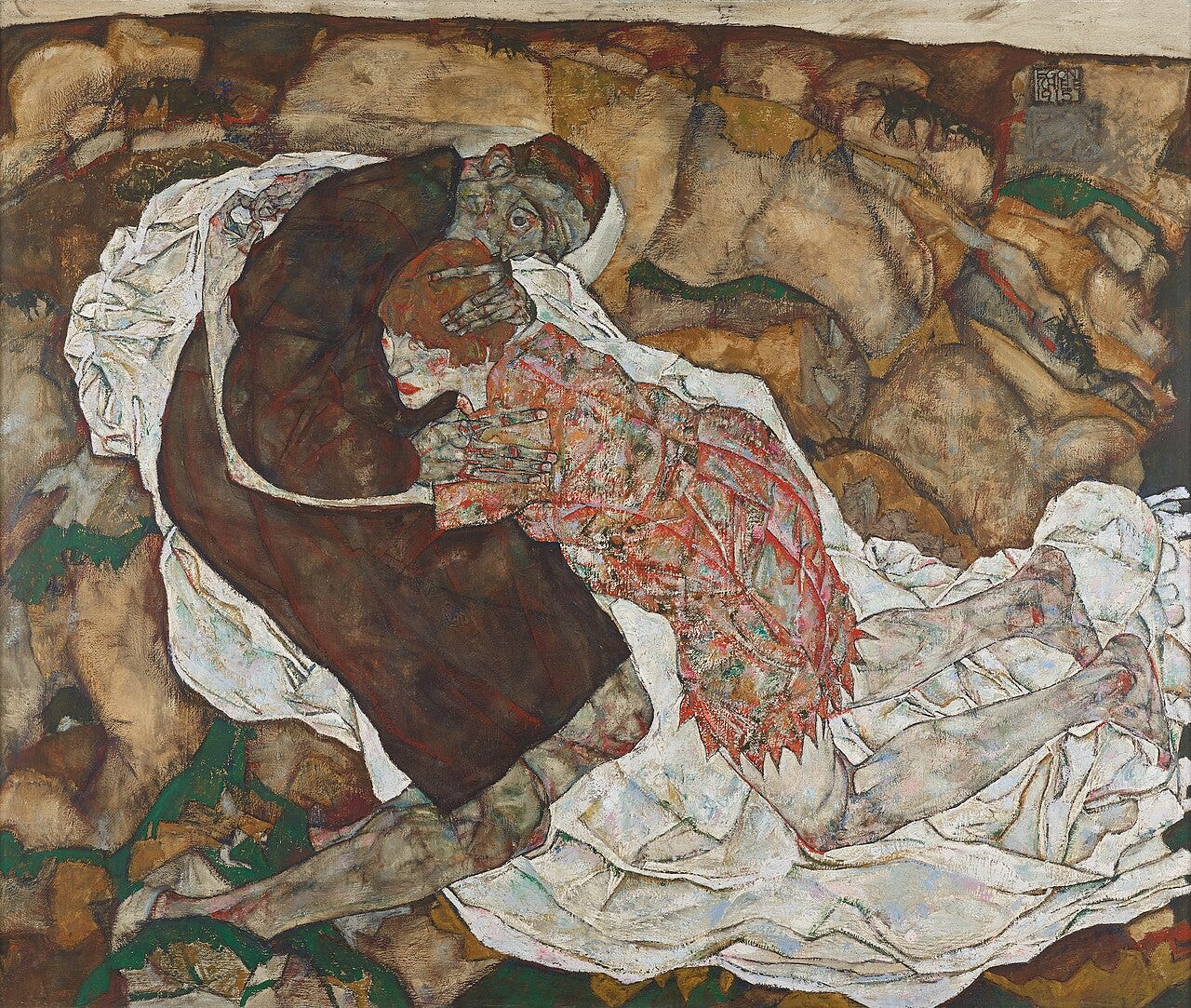 Egon Schiele, Death and the Maiden, 1915 Egon Schiele, Death and the Maiden, 1915