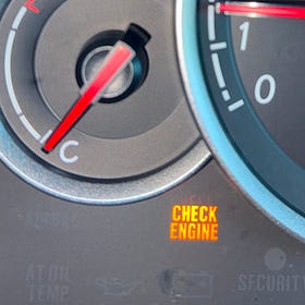 The check engine light of the economy is on with no AI mechanic in sight. 