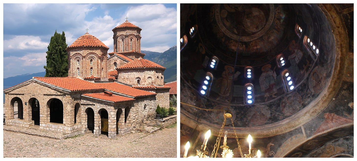 The Monastery of Saint Naum, outside and in