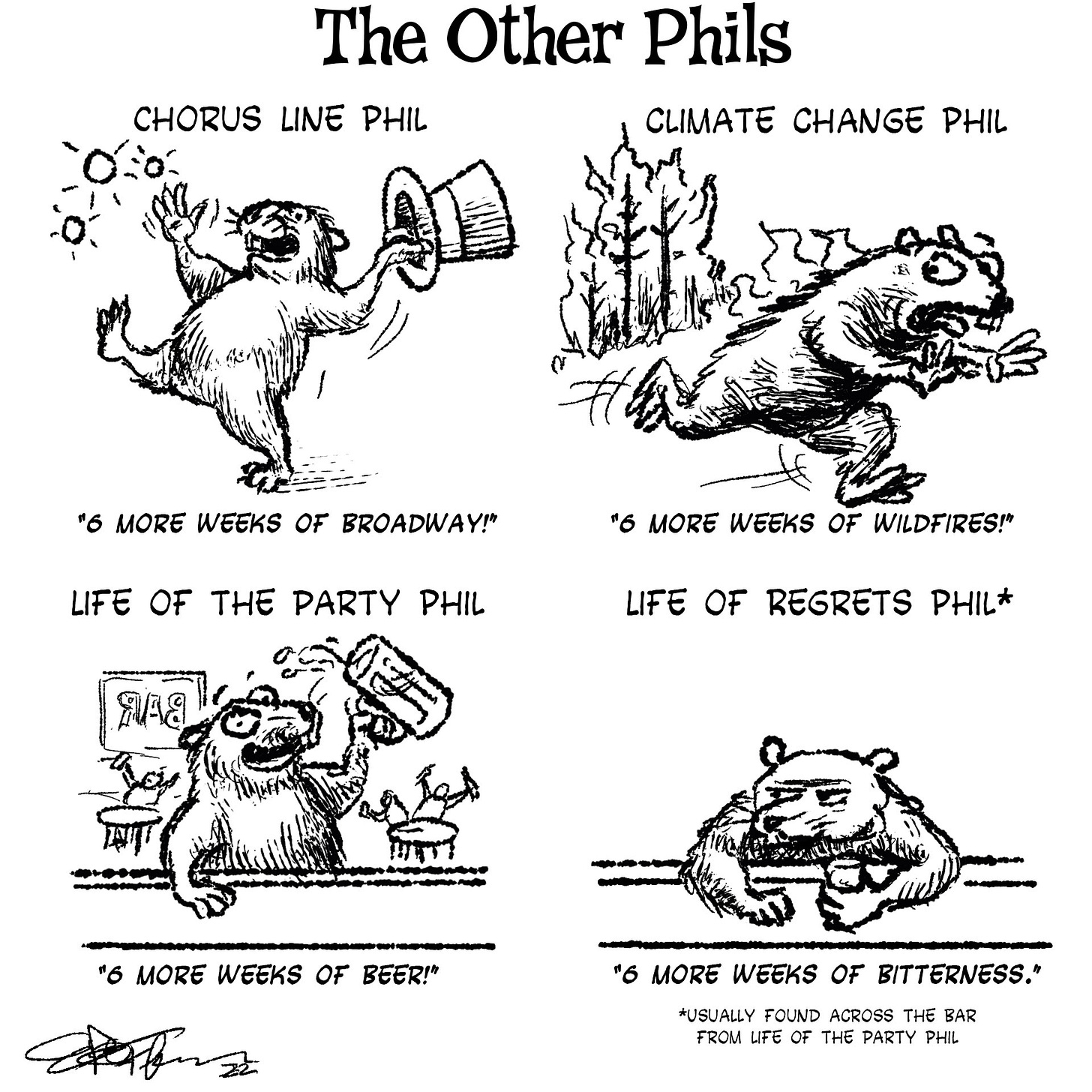 A cartoon about groundhogs