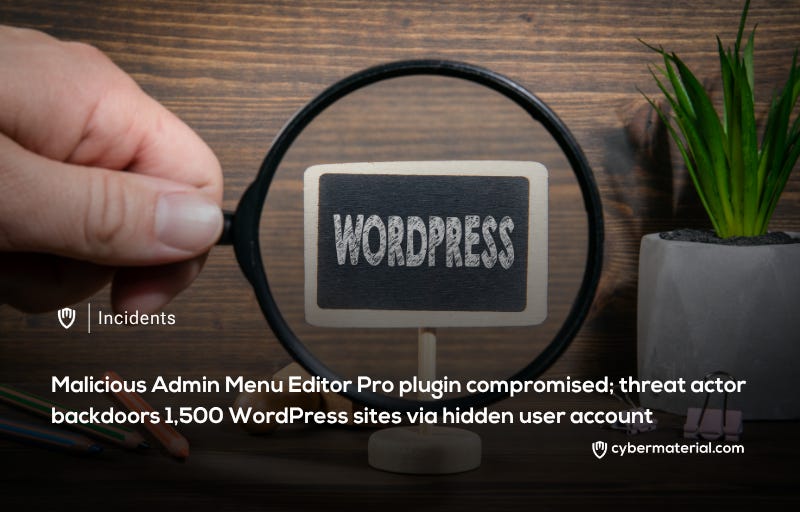 Admin Menu Editor Pro Plugin Backdoors Affect 1,500 WordPress Sites