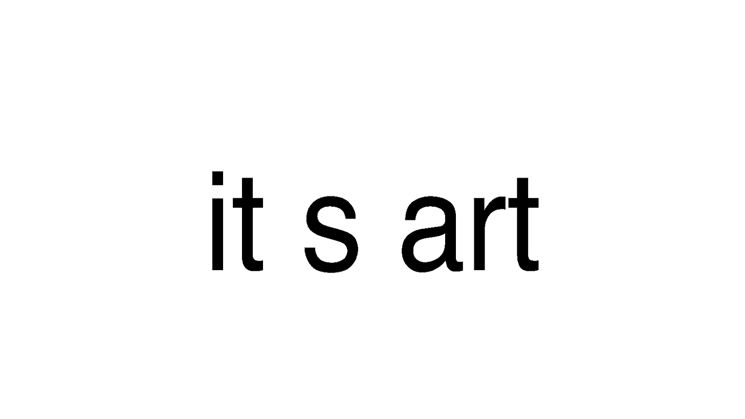 The it's art wordmark: the words it's art, with a red brushstroke for the apostrophe The it's art wordmark: the words it's art, with a red brushstroke for the apostrophe