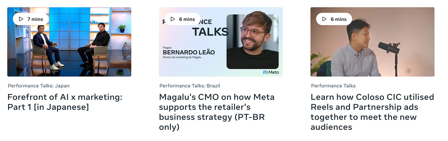 Meta's Performance Talks Hub