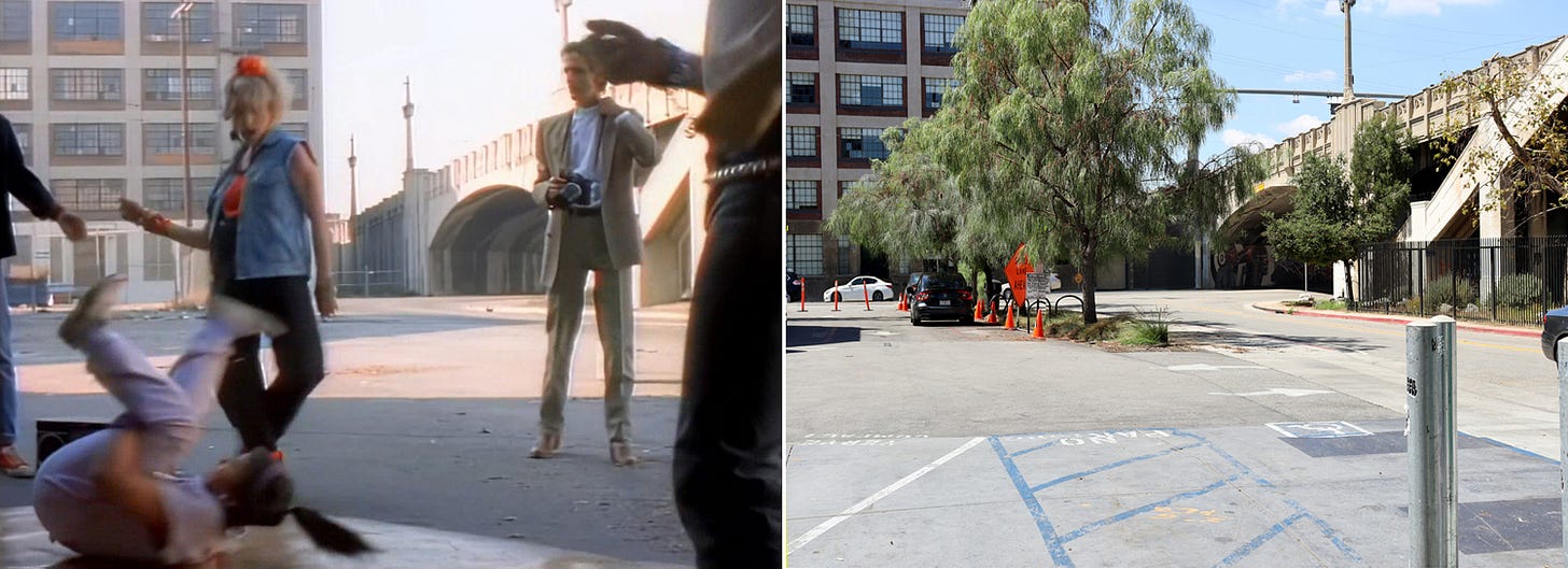 Filming location then and now filming locations Madonna music video Borderline in Los Angeles.