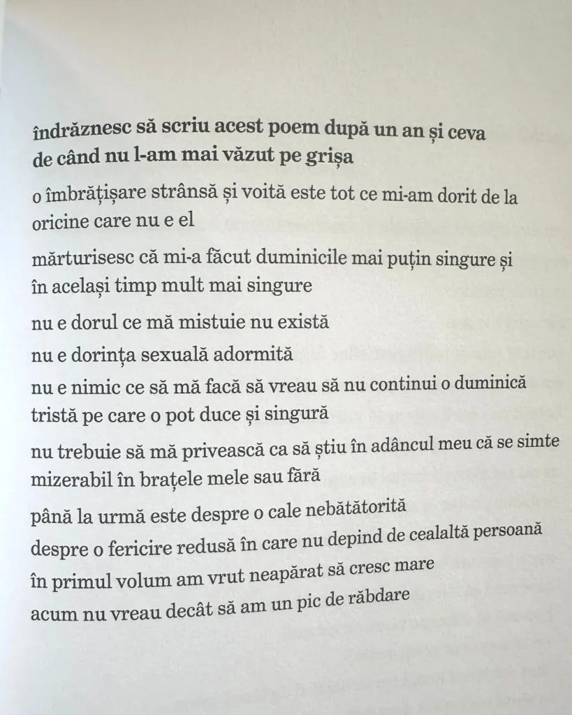 poezie din volumul „Ludmila răstoarnă munții”