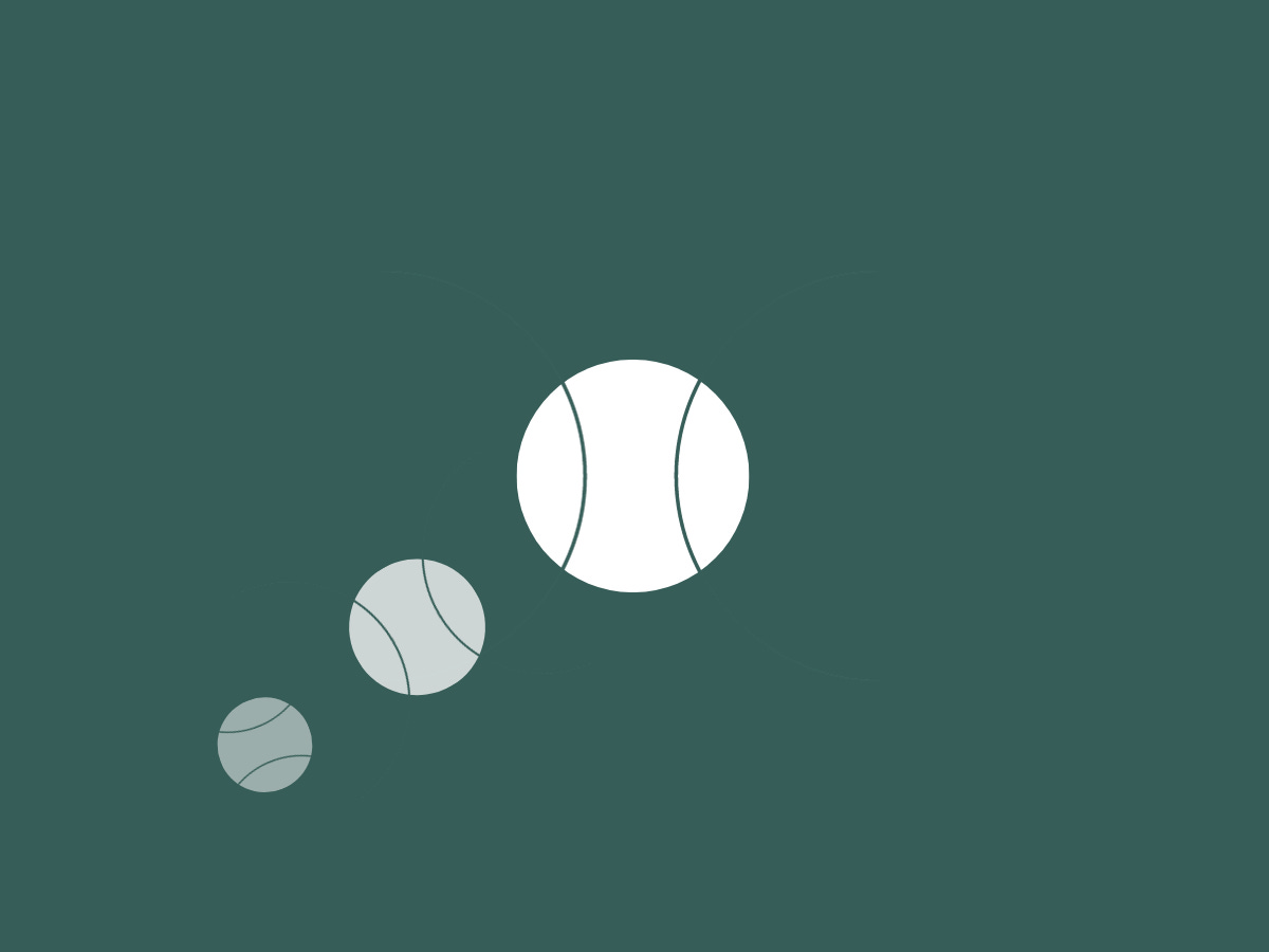 green background with tennis balls on it