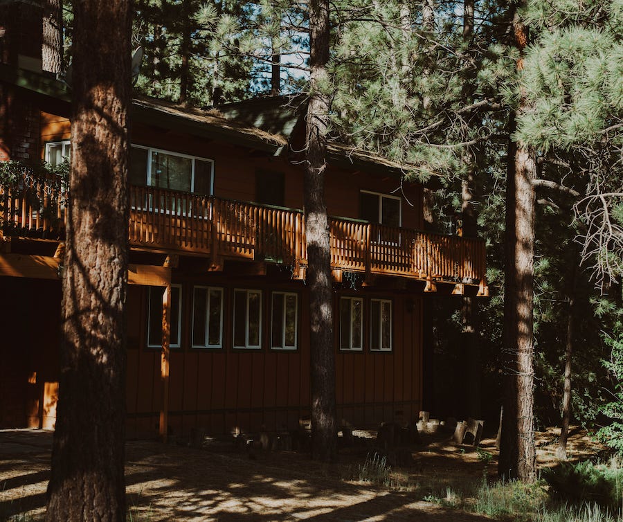 A home in a forested area in California