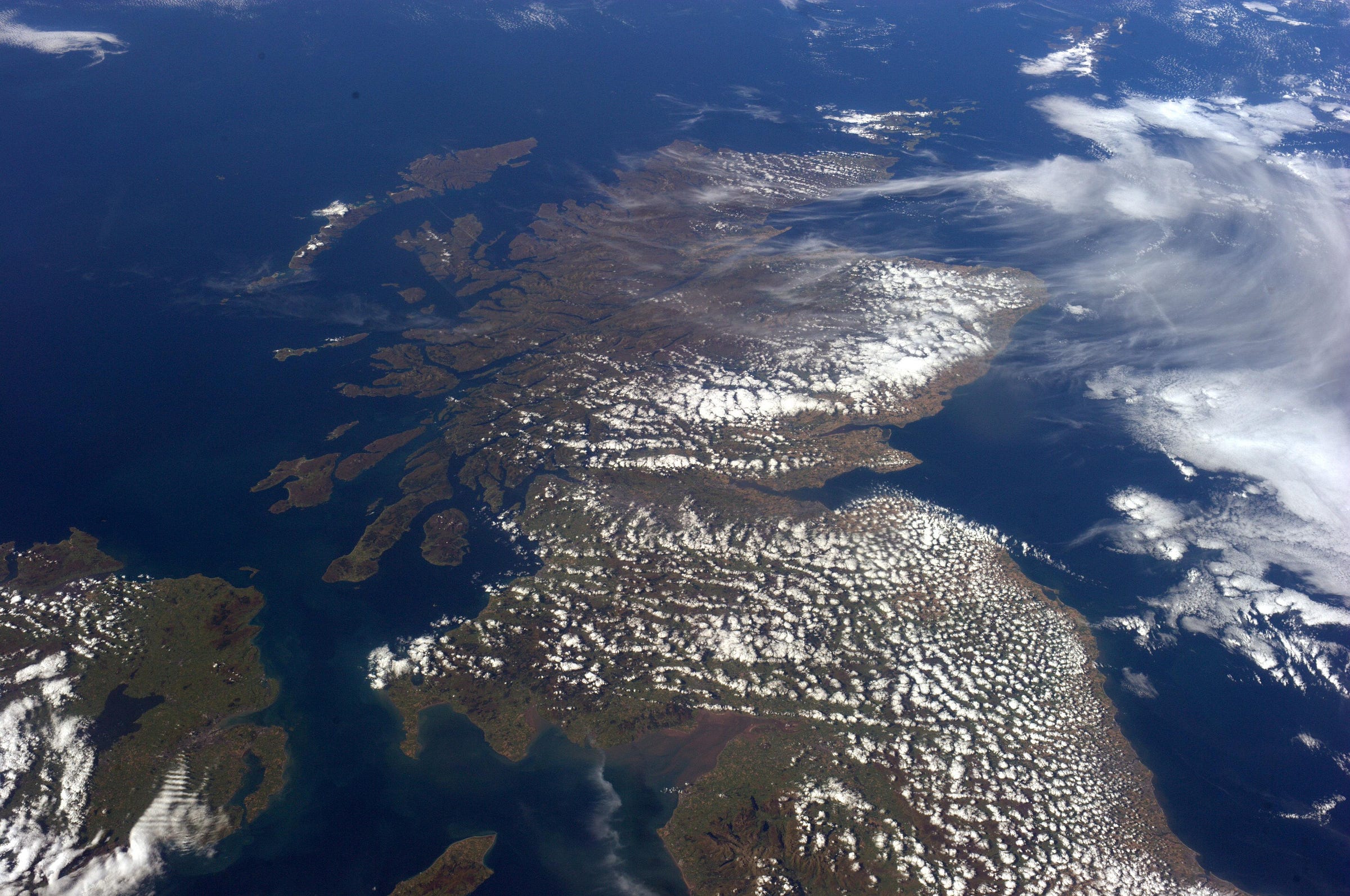 A view of Scotland as seen from the International Space Station