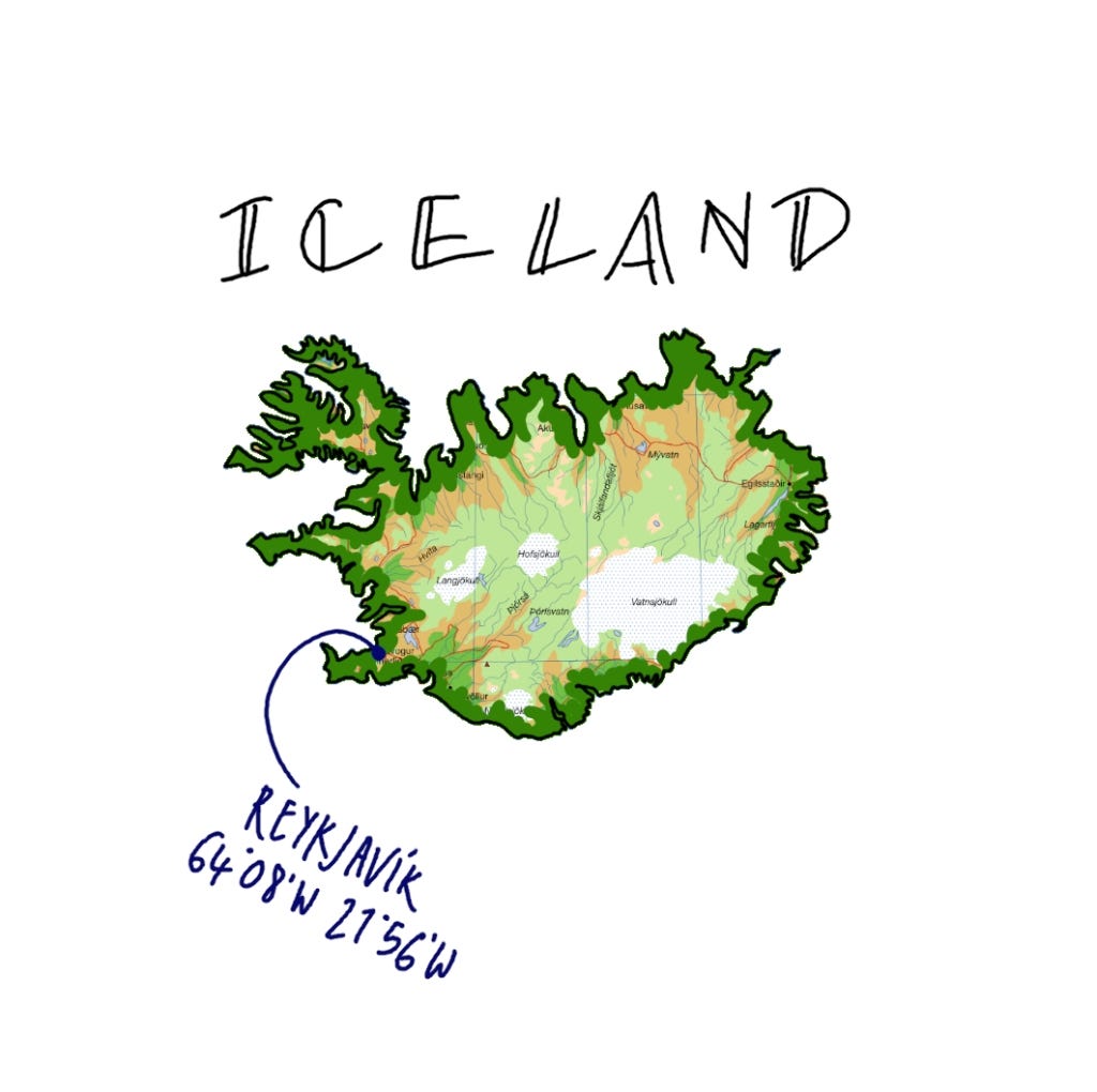 Map of Iceland