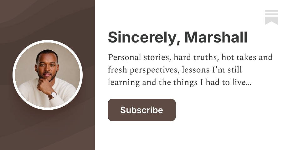 Sincerely, Marshall | Substack