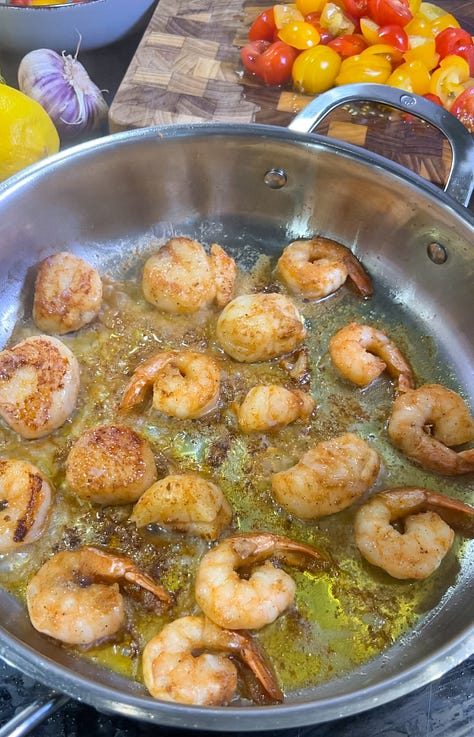 Gallery of different stages of the cooking process