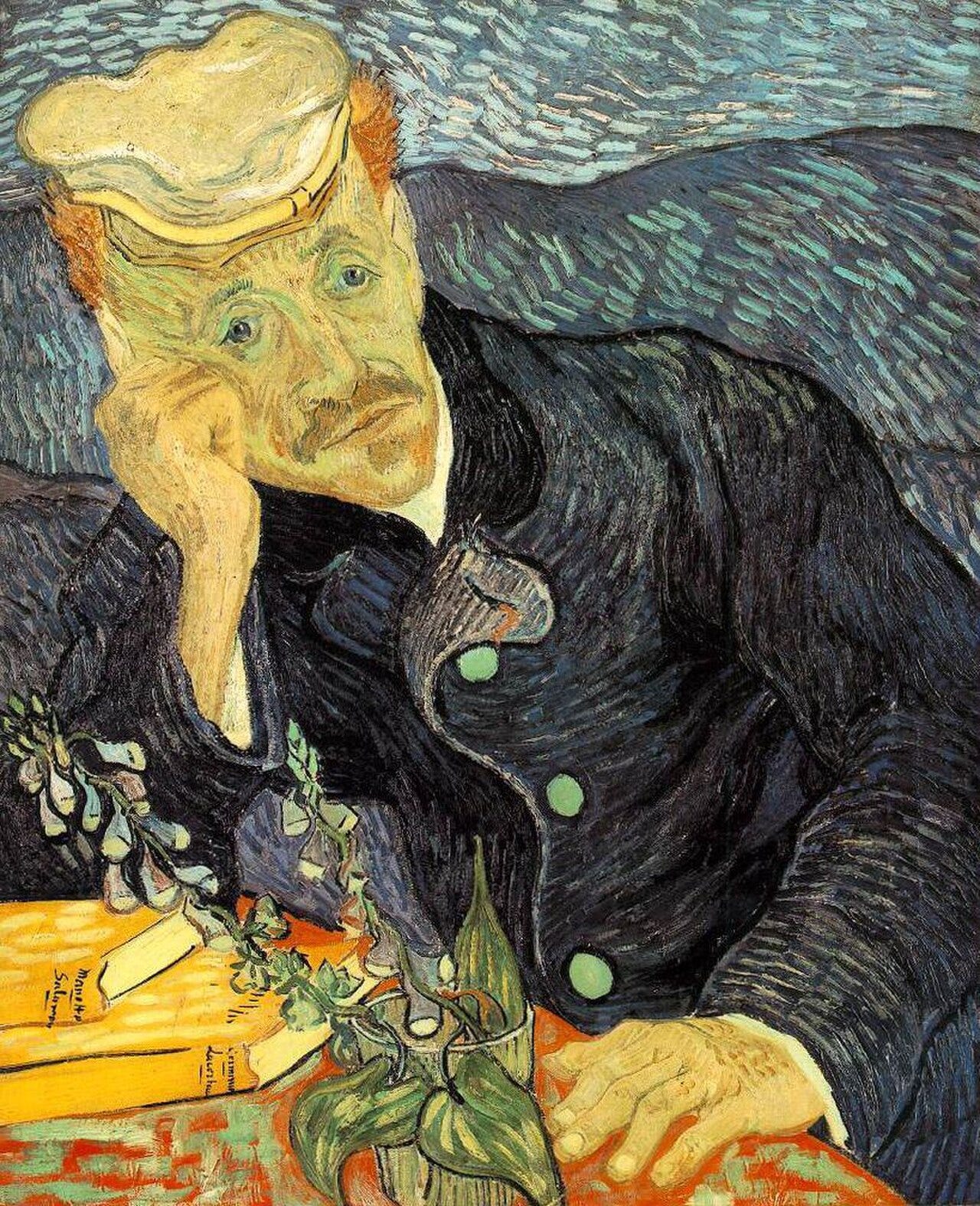 Van Gogh's portrait of Dr Gachet resting his head on his hand Van Gogh's portrait of Dr Gachet resting his head on his hand