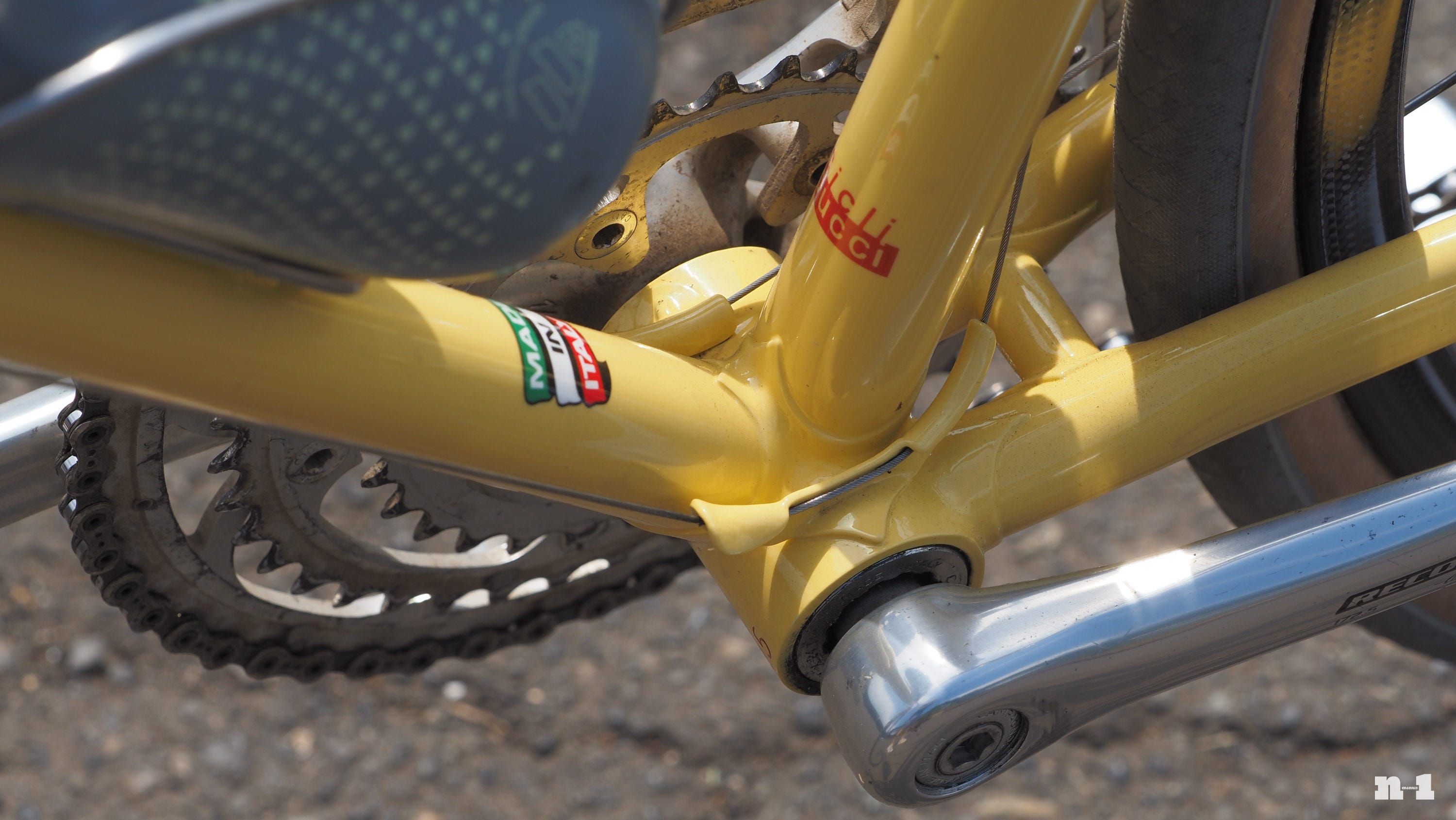 Marco Pedretti yellow road bike cable routing
